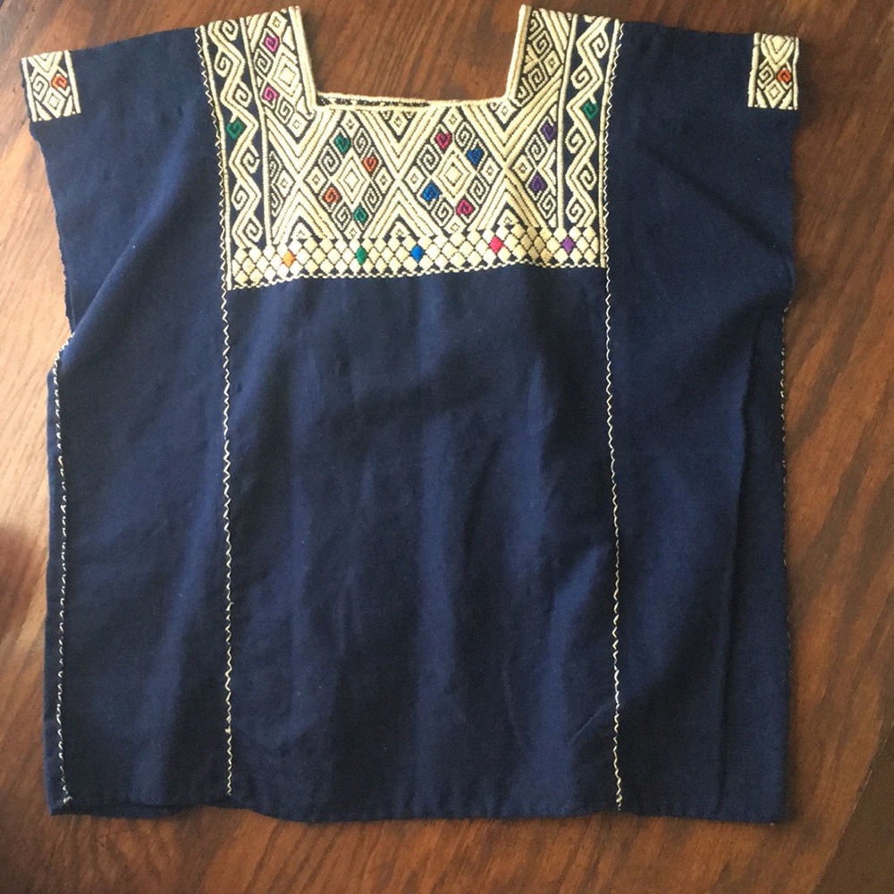 Hand embroidered Mexican top